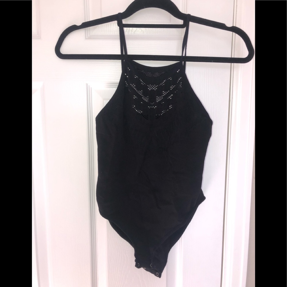 Black mesh bodysuit from Free People